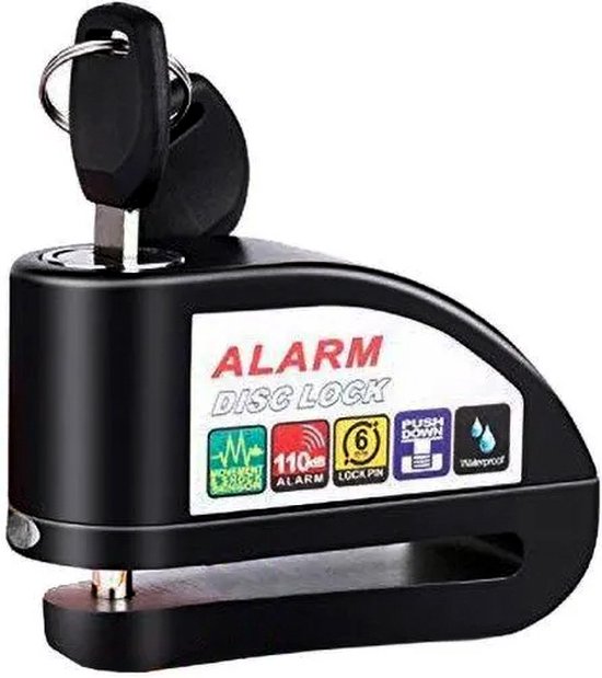 Hbs Remschijfslot Met Alarm – 6 Mm - Zwart van HB