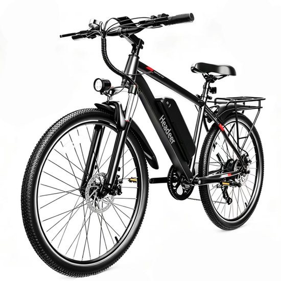 HEADEER BK1350 E-bike - 26 inch - 56km actieradius - 350W motor - 48V 13.5Ah accu - Topsnelheid 25 km/u - Zwart