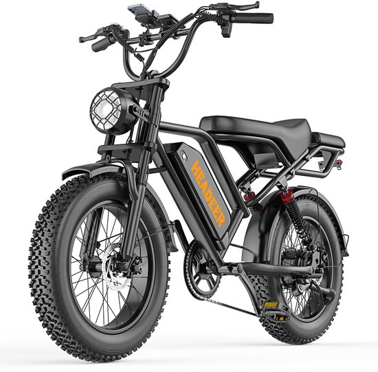 HEADEER BK20 E-bike - 25 km/u - 20inch - 45km actieradius - 750W motor - 48V20Ah accu - zwart