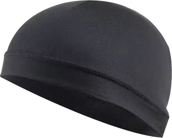 Helmmuts - Fietsmuts - Helmmuts - Mutsje - Zwart - One size - Sneldrogend - Ventilerend. van Merkloos