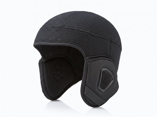Helmmuts Met Oorwarmers Winter Kit voor ClearView, ICE en Signal Muts Fietshelm Large Zwart Fietsmuts