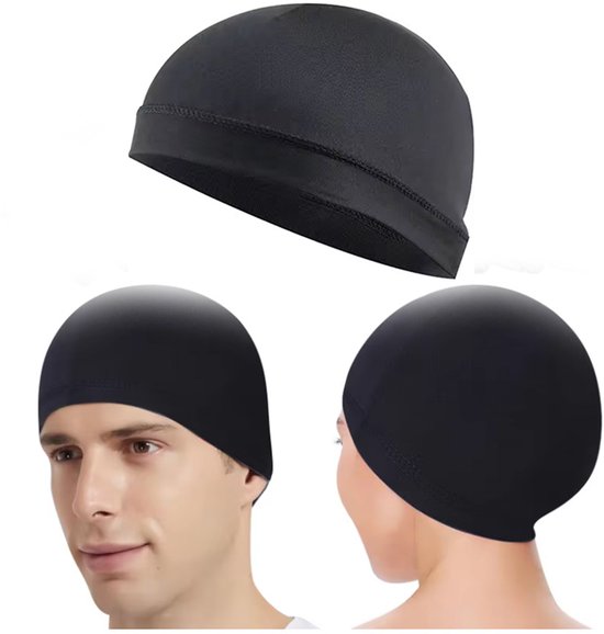 Helmmuts - Mutsje voor onder je helm - Sportmuts - Fietsmuts - 5 stuks - Helm muts voor deelscooter - Mutsje - Zwart - One size - Sneldrogend - Hygiene - CHPN