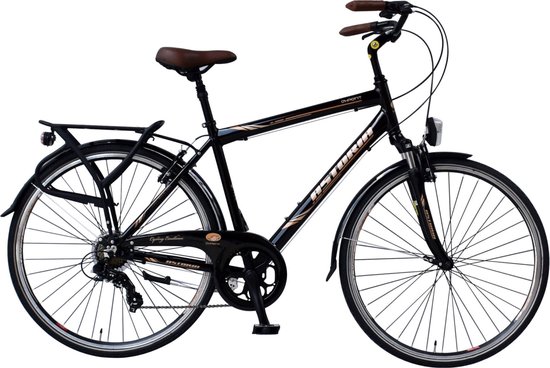 Herenfiets Stylo - Met 7 versnellingen - Stadsfiets 28 inch - Framemaat 50cm - Zwart van Nerdenz