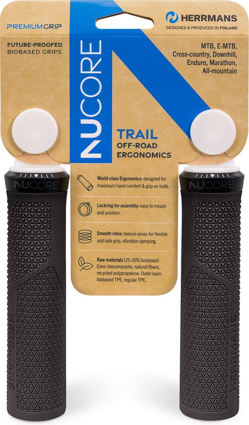 Herrmans Nucore Trail Handvatten Zwart 130 mm