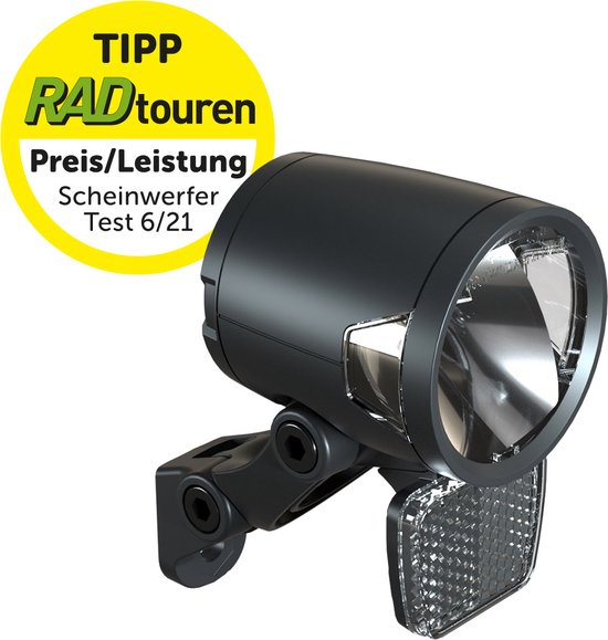 Herrmans Voorlicht H-black Mr8 Dynamo Led 180 Lumen Zwart