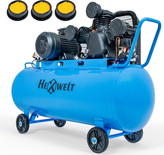 HEXWELT Compressor - Oliecompressor - 200 L - 8 bar - 5500 W - HEXWELT HW-KO-200L