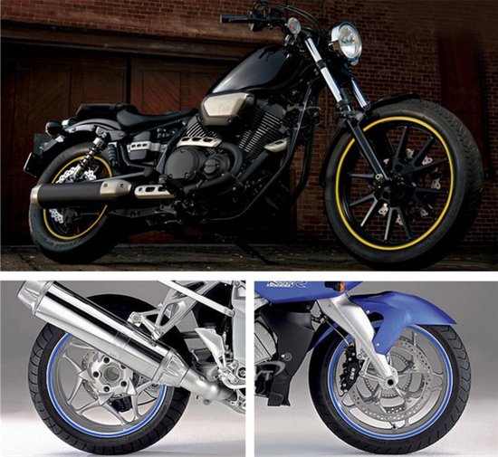 Hiden | Reflecterende Motorstickers - Velgen - Rimstriping - Customize - | Rood van Hiden