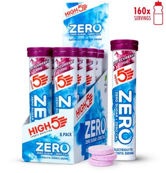High 5 – Zero Active Hydration Tabs - Blackcurrant - 20x8 - Display - Hydrotabs
