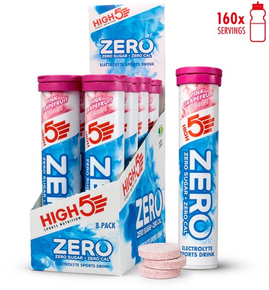 High 5 – Zero Active Hydration Tabs - Pink Grapefruit - 20x8 - Display - Hydrotabs