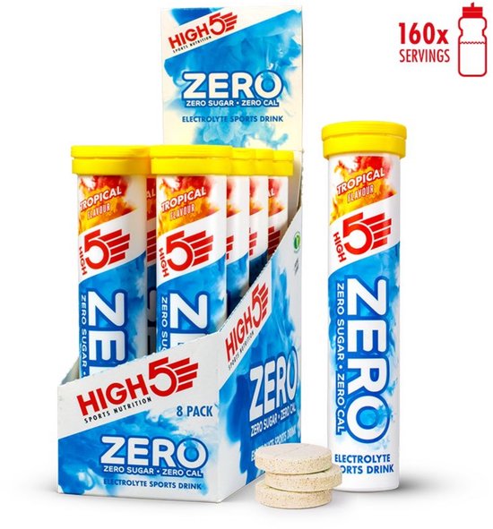 High 5 - Zero Active Hydration Tabs - Tropical - 20x8 - Display - Hydrotabs
