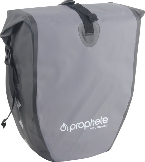 HikeMeister ® Luxe waterdichte enkele 20 liter fietstas – grijs – met reflectie veiligheid – 100% Waterdicht van Hikemeister