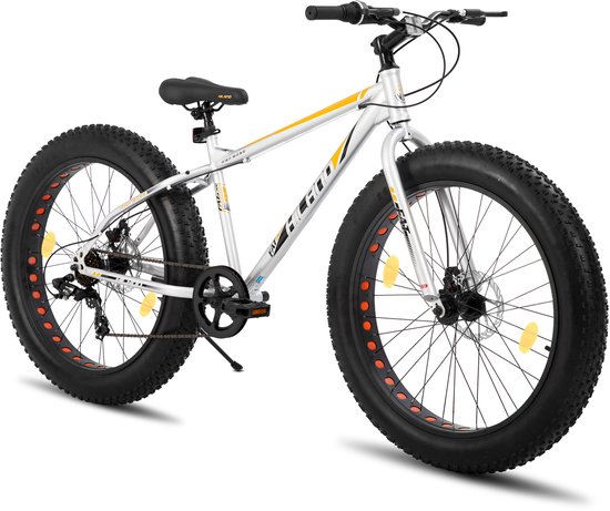 Hiland 24 Inch Kids Fatbike Mountainbike - Voor Jongens & Meisjes - Shimano 7 Versnellingen - Dubbele Schijfremmen - Vanaf 5 Jaar van Hiland