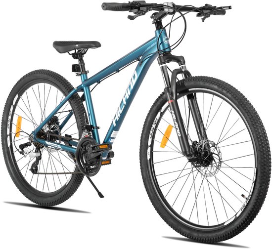 Hiland Bedrock Mountainbike - 27.5 Inch - 24 Versnellingen - Shimano - Hydraulische Schijfremmen - Aluminium Frame - Petrolblauw
