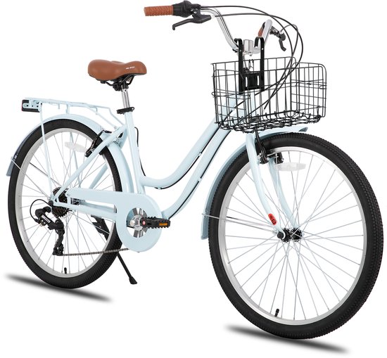 Hiland Breeze Stadsfiets dames 26 inch - 7 versnellingen - lage instap - Geschikt voor buitenactiviteiten in de lente