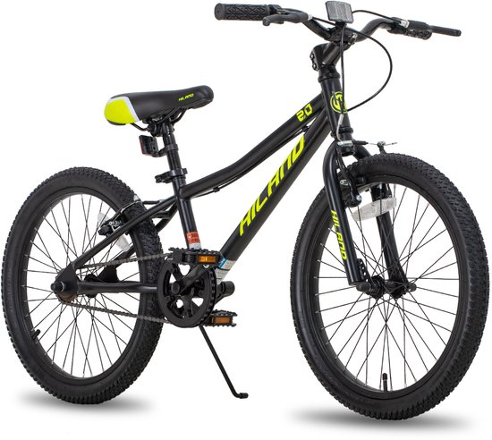 Hiland Climber Tiener Forensen Stadsfiets - 20 inch - Single Speed ​​- V-Brake - Zwart - Geschikt voor buitenactiviteiten in de lente van Hiland
