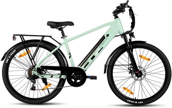 HILAND Elektrische Mountainbike - 26 inch - 250W Motor - 36V 7.8Ah Accu - E-MTB - 7 Versnellingen - Dubbele Schijfremmen - Heren & Dames van Hiland