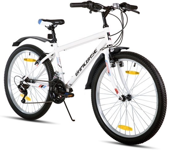 HILAND Mountainbike 24 Inch - MTB voor Heren en Dames - 21 Versnellingen - Stalen Frame - V-brakes van Hiland