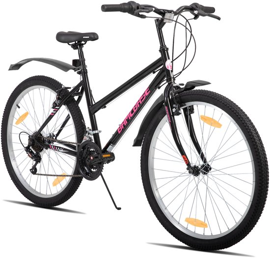 HILAND Mountainbike 26 Inch - Meisjes & Dames MTB - 18 Versnellingen - Stevig Staal - V-brakes van Hiland