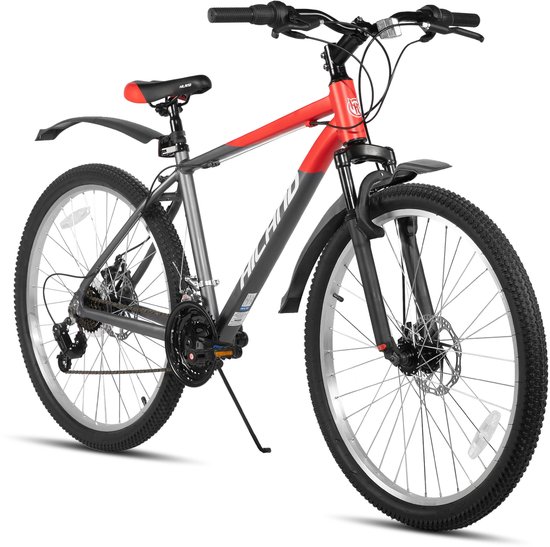 HILAND Mountainbike - 27 Inch - 18 Versnellingen - Mechanische Schijfremmen - Verende Voorvork - MTB voor Heren & Dames van Hiland