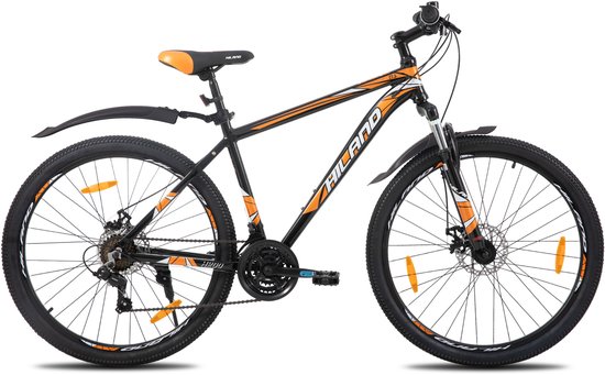 HILAND Mountainbike 27 inch - Unisex MTB - 18 Versnellingen - Lichtgewicht Aluminium Frame - Schijfremmen - 3/6-Spaaks Sportvelgen van Hiland