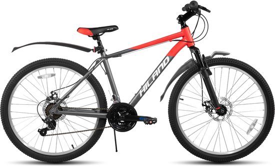HILAND Mountainbike - 29 Inch - 18 Versnellingen - Mechanische Schijfremmen - Verende Voorvork - MTB voor Heren & Dames van Hiland