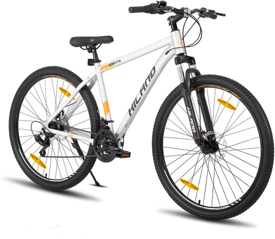 HILAND Mountainbike 29 inch - Unisex MTB - 18 Versnellingen - Lichtgewicht Aluminium Frame - Schijfremmen - 3/6-Spaaks Sportvelgen van Hiland