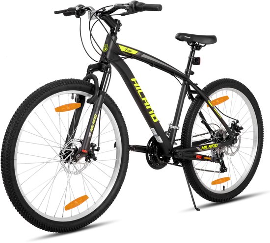 HILAND Ridge Mountainbike - 27 Inch - 18 Versnellingen - Robuust Stalen Frame - Dubbele Schijfremmen - MTB voor Heren & Dames van Hiland