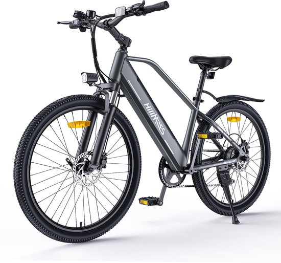 Hillmiles MileTrail 1 E-Bike - 26 inch - 80km actieradius - 250W motor - grijs van Hillmiles
