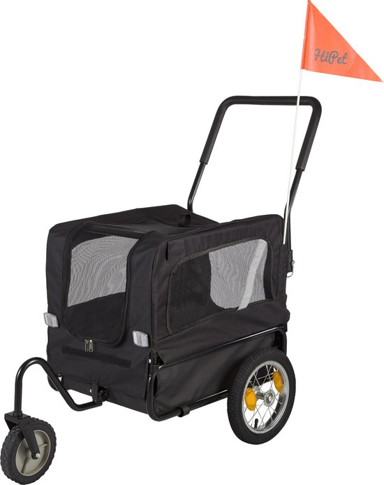 HiPet® Hondenfietskar - Zwart & Grijs van HI