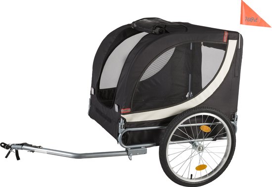 HiPet® Hondenfietskar Zwart&Grijs maat L van HI