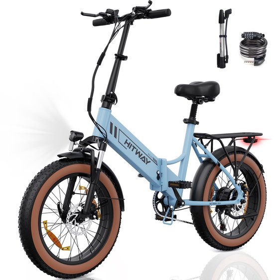 Hitway BK20 elektrische fiets - opvouwbaar - 20 inch - 10.4Ah - 250W van Merkloos