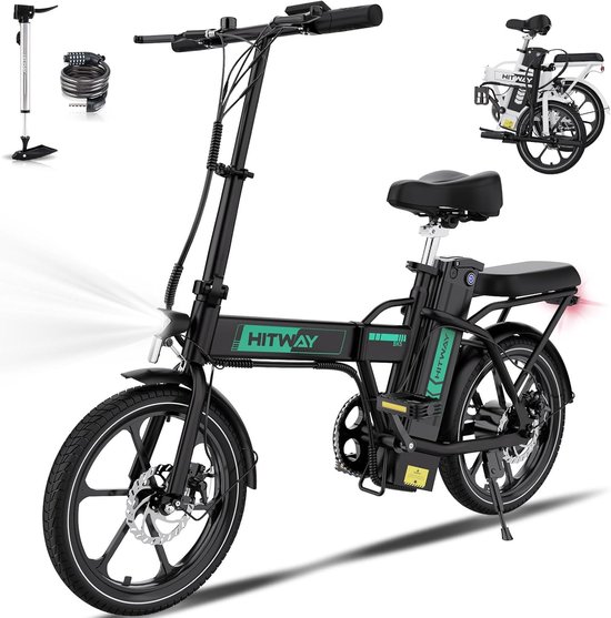 Hitway BK5S elektrische fiets - opvouwbaar - 16 inch - 36V 10.4Ah battery van Merkloos