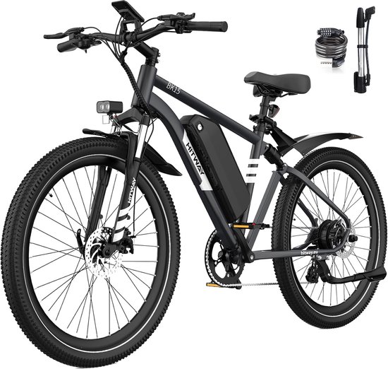 Hitway Elektrische Fiets BK15 Plus - 29 Inch City Commuter EBike met Afneembare 48V 15.6Ah Lithium Batterij - Mountain E-Bike met 250W Motor - 7 Versnellingen - IP54 Waterdicht - Elektrische Fietsen van Merkloos