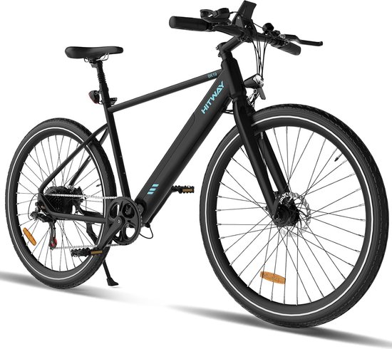 Hitway Elektrische Fiets BK19 - 27.5 Inch City Commuter EBike met Afneembare 36V 12Ah Lithium Batterij - Mountain E-Bike met 250W Motor - 7 Versnellingen - IP54 Waterdicht van Hitway