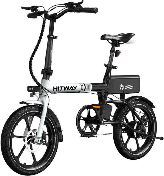 Hitway Elektrische Fiets BK35S Pro - Trendy 20 Inch City Commuter EBike met Afneembare 36V 9Ah Lithium Batterij - Opvouwbaar E-Bike met 250W Motor - APP Bediening - IP54 Waterdicht van Merkloos