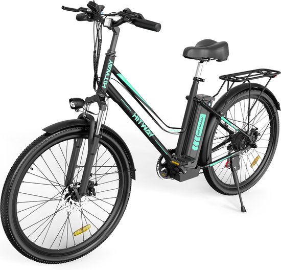 Hitway Elektrische Fiets | E-bike Damesfiets | 26 Inch | 250W Motor | Zwart