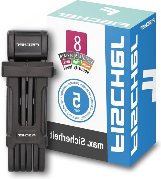 Hoge Bescherming tegen Diefstal - Vouwslot incl. Houder - Staven met Kunststof Ommanteld - 85 cm van ABUS