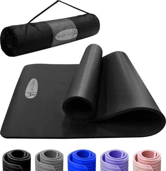 Hoge dichtheid NBR-schuim yogamat - antislip oefenmat voor yoga pilates HIT met draagtas - unisex van Avento