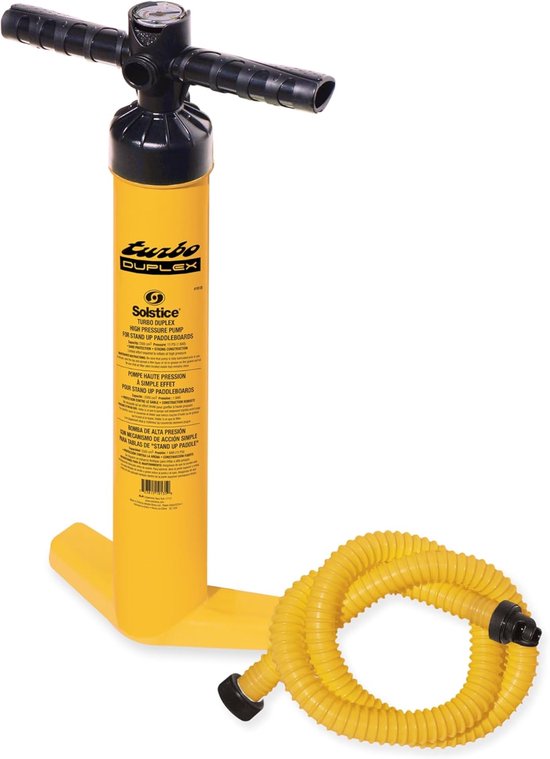 Hoge Druk Pomp - Opblaas Pomp - SUP Oppompen - Dual Action Meter - Tot 20 PSI - Geel