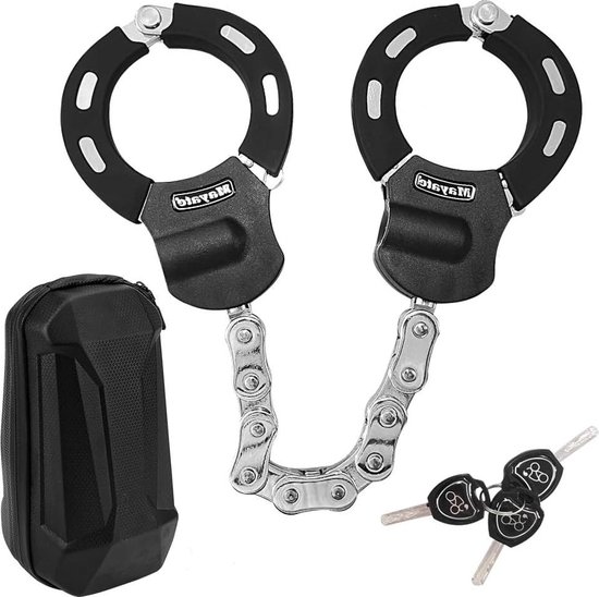 Hoge veiligheid snijbestendig E-scooterslot met tas fietsslot sleutel rolslot - e-scooter e-bike motorfietsen handboeislot van LuvTour