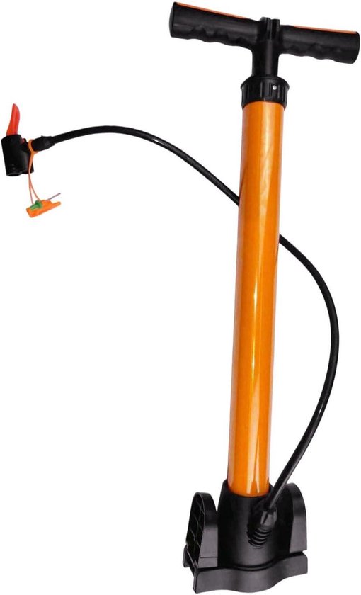 Hogedruk Fietspomp - Vloerpomp Banden - Banden Oppompen - Universeel Ventiel - 60 Cm - Zwart