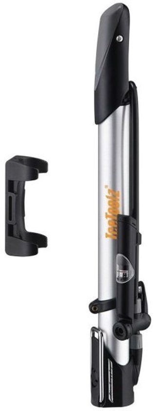 Hogedruk mini voetpomp IceToolz 240A351 met drukmeter