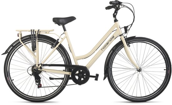 Hollandia damesfiets 28" City Next beige framemaat 50 cm 6 versnellingen