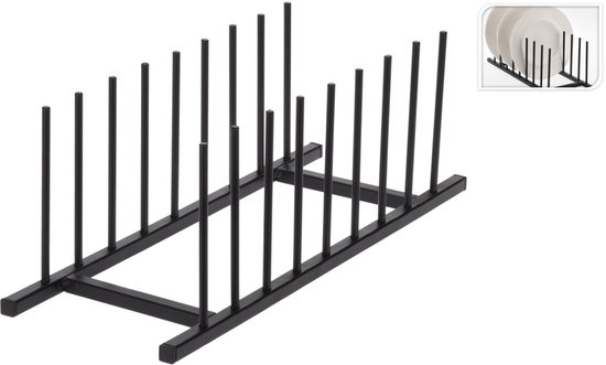 Home Styling Collection - Metaal Organizer - 8 Plates of Deksel - Loftstijl - Zwart