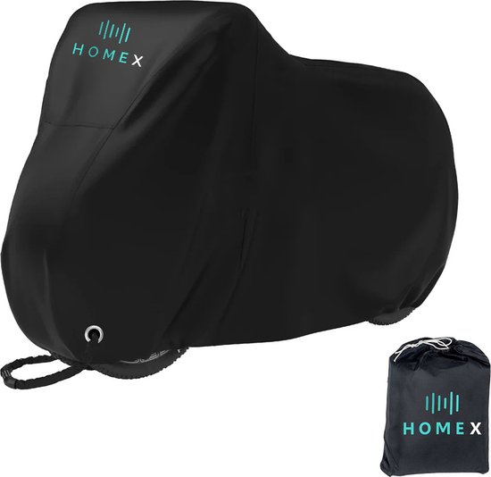 HomeX Fietshoes - Universeel voor alle fietsen - Fietshoes voor 1 of 2 fietsen - Hoes voor scooter - 210D Oxford - Waterdicht - Ultra sterk - Incl. opbergzak van HomeX