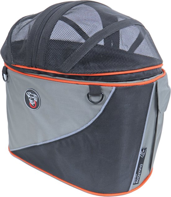 Hondendraagtas of Fietsmand - Doggy Ride draagtas Cocoon - Kleur: antraciet/zwart - 43x28x41cm van Doggy Ride
