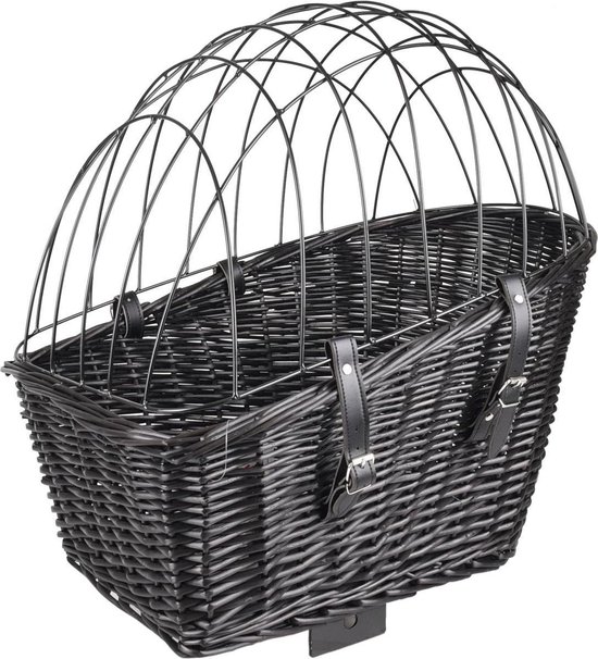 Hondenfietsmand achterop bagagedrager Canna - Zwart - 55 x 35 x 51.5 cm