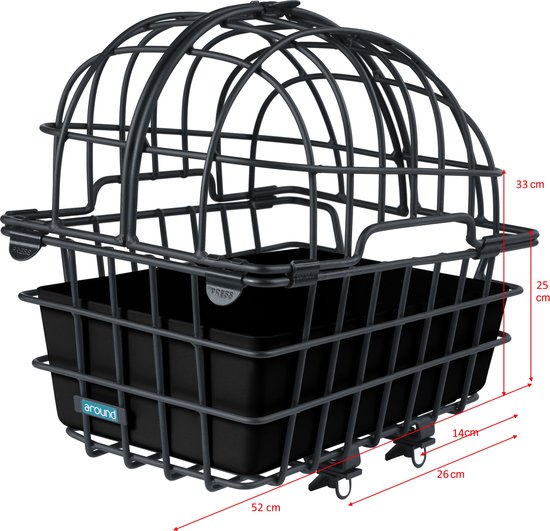 Hondenfietsmand LUNA XL, achterop van Merkloos