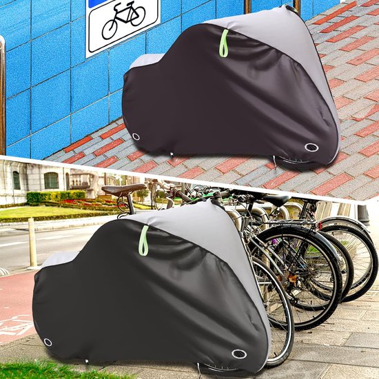 Hoogwaardige fietsafdekking, waterdicht, XXL, fietshoes voor 1, 2, 3 fietsen, e-bike, waterdicht, beschermhoes, vouwfiets, regenbescherming, met zak, afdekkingen voor fietsen van Favoto