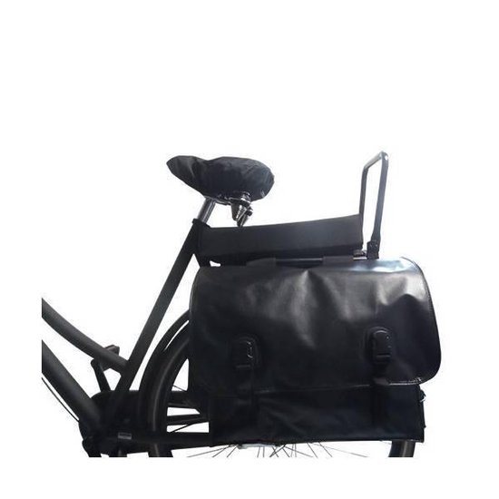 Hooodie Big Cushie Black Solid - zacht fietskussen voor op bagagedrager in effen zwart van HOOODIE